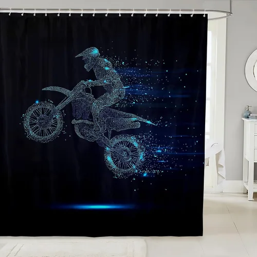 Miniatura 41 de Cortina de ducha de unicornio para niños, cortina de baño de dinosaurio de dibujos animados, conjuntos de accesorios de baño Kawaii de animales