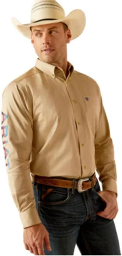 Miniatura 51 de Ariat Camisa de sarga con logotipo del equipo para hombre
