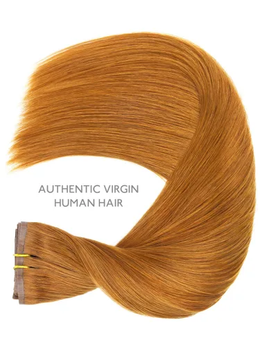Miniatura 8 de WENNALIFE – Extensiones de cabello humano sin costuras con clip, 130 g, 18 pulgadas, 7 piezas, cabello Remy natural color pelirrojo cobrizo