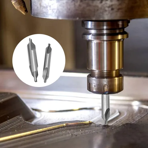 Miniatura 5 de Saihisday Juego de brocas centrales M2 HSS Centrado Starter Broca 60 grados Avellanador Herramientas para torno Metalworking