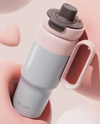 Miniatura 8 de Botella de agua de acero inoxidable aislada al vacío para la oficina, el automóvil o el hogar, mantiene el frío durante 24 horas, el calor durante