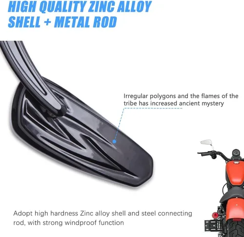 Miniatura 4 de DREAMIZER Espejos retrovisores de motocicleta Espejos laterales de manillar para Street Glide Road Glide Electra Glide CVO Sportster Road King