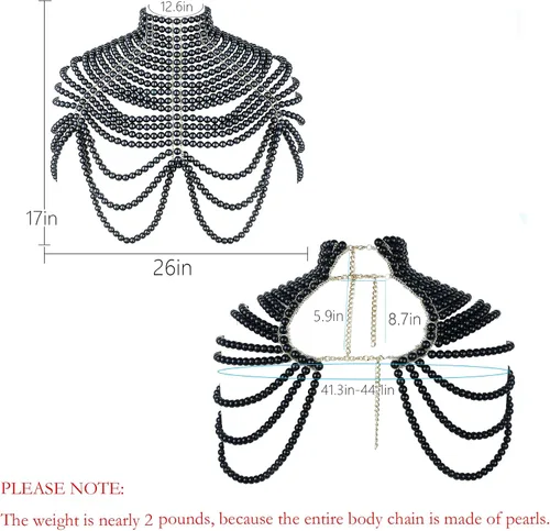 Miniatura 6 de CCbodily - Brasier de cadena con perlas joyería de moda