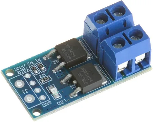 Miniatura 4 de 5PCS DC 5V-36V 15A (Max 30A) 400W Dual High-Power MOSFET Trigger Switch Drive Module 0-20KHz PWM Ajuste Interruptor Electrónico Tablero de Control