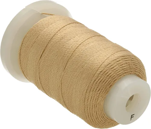 Miniatura 46 de The Beadsmith Cordón de seda pura – Castaño, tamaño E (0.325 mm/0.0128"), 200 yardas (600 pies), carrete de 1/2 onza
