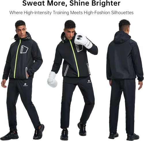 Miniatura 3 de HOTSUIT Sauna Suit Men Anti Rip Boxing Sweat Suits Exercise Workout Jacket