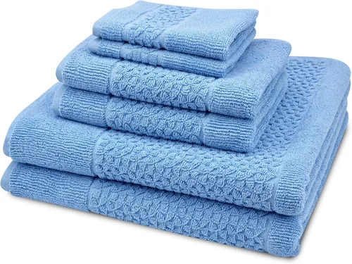Miniatura 2 de Classic Turkish Towels Meital - Juego de 6 piezas: azul