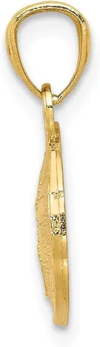 Miniatura 2 de Colgante de oro amarillo de 14 quilates pulido y con textura de Sanddollar de Noble Collections