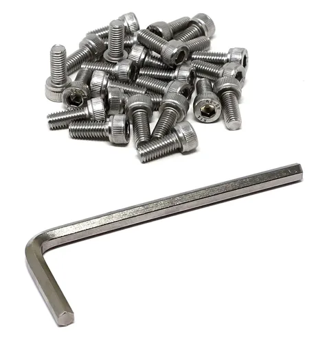 Miniatura 45 de iexcell 25 piezas M4 x 60/65/70/75/3.150 in paso de rosca 0.028 in acero inoxidable 304 cabeza hexagonal Tornillos Tornillos surtido Kit