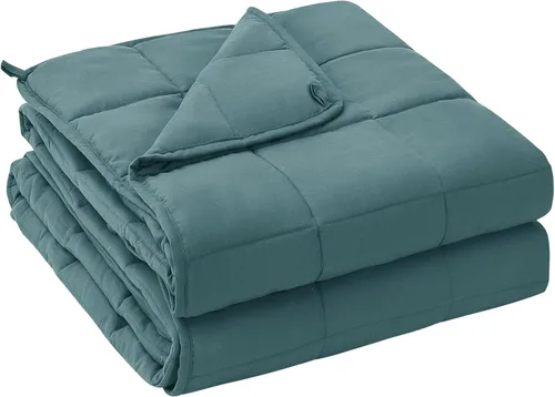 Miniatura 45 de yescool - Manta con peso, 7 libras, fresca, transpirable, con cuentas de cristal prémium, lavable a máquina, para dormir, 60-90 libras, 41 x 60 Gris