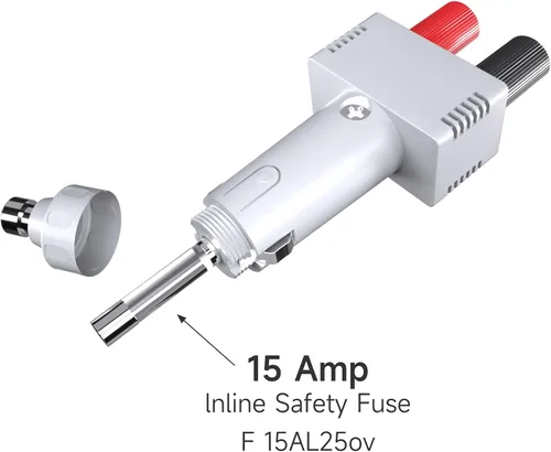 Miniatura 5 de Goupchn Enchufe de encendedor de cigarrillos macho a doble hembra de 0.157 in hembra adaptador de cargador de coche 12V 10A con cables