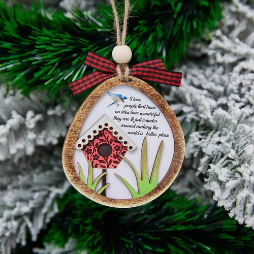 Miniatura 21 de Mejor Adorno de Tiza para Profesor 4 Pulgadas – Adorno Colgante de Madera en Capas, Suministros Escolares, Decoración, Regalo para Educador