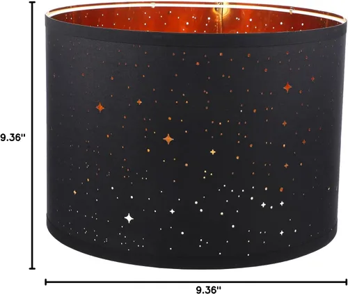 Miniatura 10 de Pantalla de lámpara de mesa, pantalla de repuesto para lámpara de tambor estrellado, pantalla de barril de estrella, clip, cubierta de luz