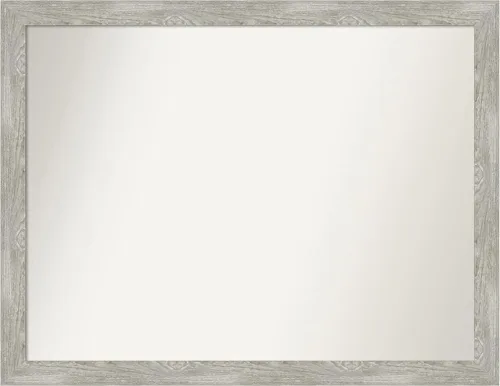 Miniatura 95 de Amanti Art Espejo de baño gris para sobre el fregadero, 31 x 48 pulgadas, espejo de tocador rectangular estrecho de color gris, marco de madera