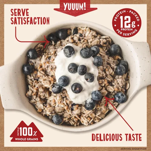 Miniatura 7 de Kodiak - Paquetes de avena instantánea, arándanos y crema, alto en proteínas, 100% granos integrales, 6 cajas con 6 paquetes (36 paquetes)