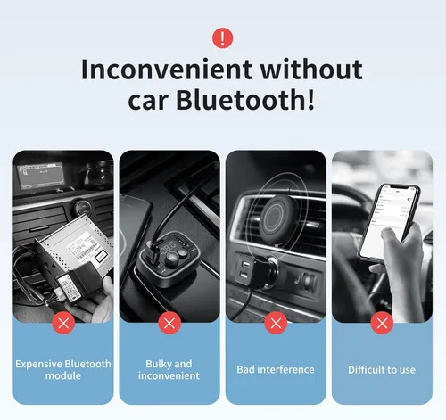 Miniatura 2 de Mcdodo Adaptador Bluetooth auxiliar 5.3 con micrófono incorporado calidad de CD Transmisión 10M Receptor Bluetooth USB 2.0 a 0.138 in Kit de coche