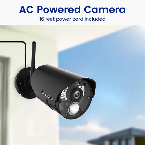 Miniatura 7 de CasaCam GuardianCam Air Sistema de cámara de seguridad inalámbrica con monitor de pantalla táctil de 7 pulgadas y 2 cámaras de 720p Alimentado