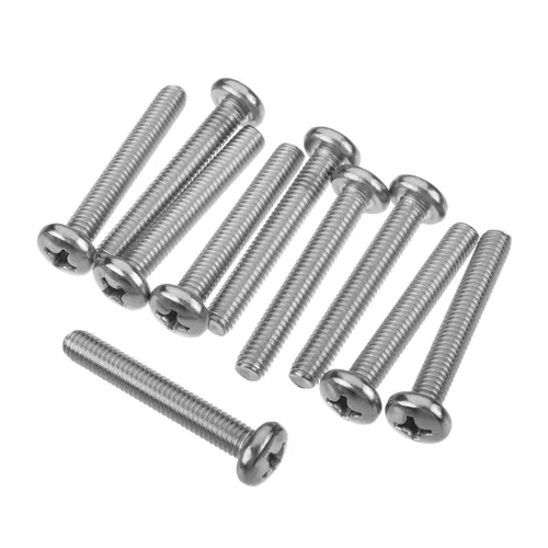 Miniatura 56 de MroMax 5 tornillos de máquina Phillips de cabeza plana M8 x 0.984 in, acero inoxidable 304 18-8, rosca completa, tornillos de cabeza cruzada gris