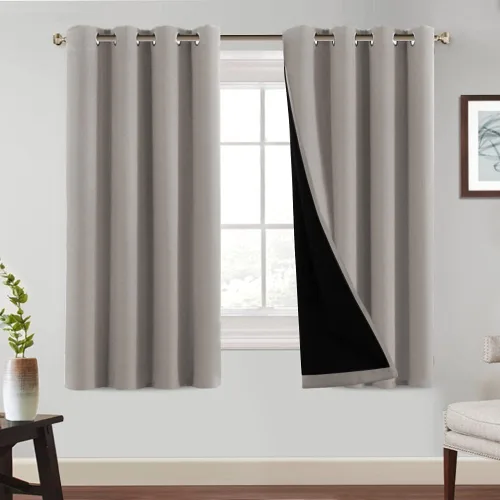 Miniatura 20 de PrinceDeco Paneles de cortina 100 % opacas de 108 pulgadas de largo, completamente opacos, tratamiento de ventana, cortinas forradas con aislamiento