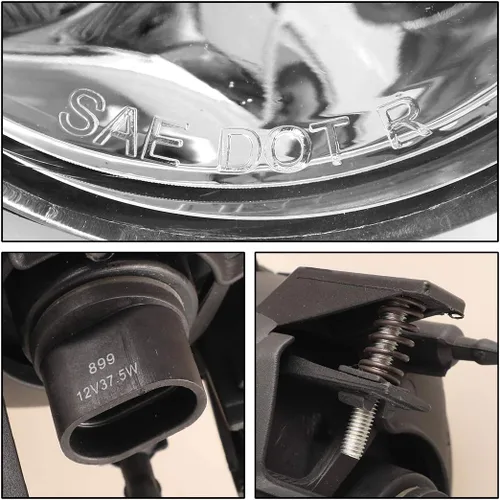 Miniatura 5 de CPW Luz antiniebla OEM para Nissan Titan 2004-2015, carcasa negra, lente transparente de conducción, lámpara antiniebla delantera para Nissan Armada