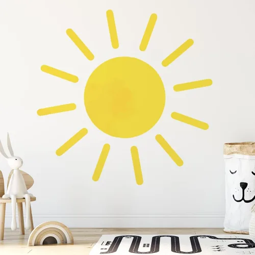 Miniatura 9 de 45.6 x 23.8 pulgadas, diseño bohemio de medio sol, calcomanías de pared removibles para pared, vinilo para despegar y pegar, calcomanías de medio