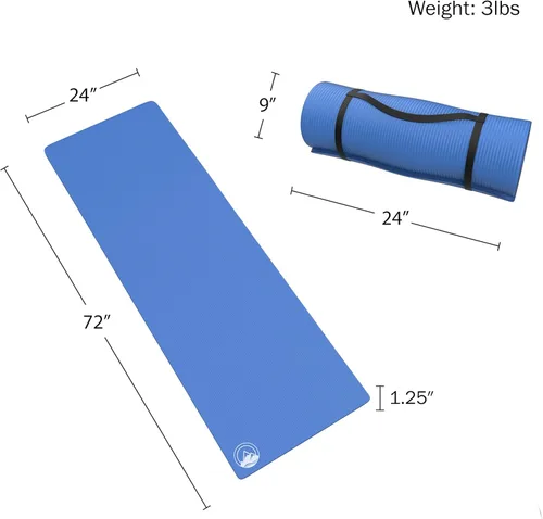 Miniatura 6 de Foam Sleeping Pad for Camping - 1.25-Inch-Thick Waterproof Sleep Pad with Carry Straps for Cots, Tents, or Sleepovers by Wakeman Outdoors (Black)