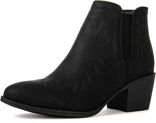 Miniatura 2 de GLOBALWIN Botas de tobillo para mujer, botas vaqueras del oeste