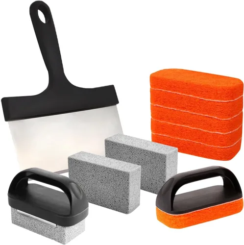 Miniatura 8 de Kit de limpieza de plancha para accesorios de plancha Blackstone - Kit de limpieza de plancha de 12 piezas - Juego de limpiador de parrilla