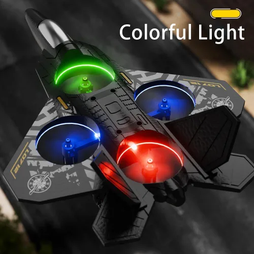 Miniatura 4 de Avión de control remoto para niños principiantes de 8 a 12 años, avión RC con luz, juguete de combate de 360°, rollo de acrobacias, regalos