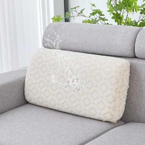 Miniatura 44 de Genina Fundas de cojín para sofá impermeables, fundas elásticas para sofá seccional, funda de cojín lavable, antideslizante, con parte inferior