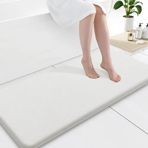 Miniatura 131 de Smiry Tapetes de Baño de Espuma Viscoelástica 36 x 24 pulgadas, Tapetes de Baño Extra Suaves y Absorbentes, Alfombra Antideslizante Lavable