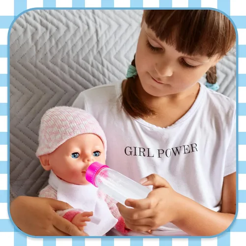 Miniatura 5 de Seematn 7 Piezas Accesorios de Biberones para Muñecas Bebé Juego de Alimentación de Muñecas Biberones que Desaparecen de Leche y Jugo con Chupete