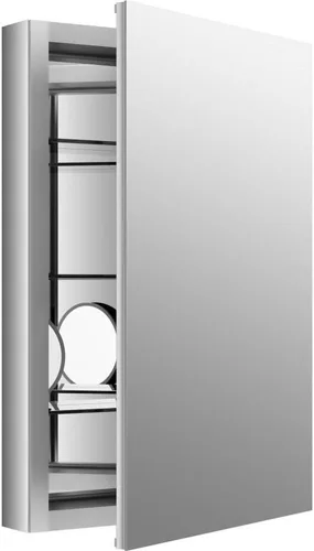 Miniatura 17 de KOHLER 99001-NA Verdera - Botiquín de baño de 15 pulgadas de ancho x 30 pulgadas de alto con espejo de aumento, gabinete de pared de baño empotrado