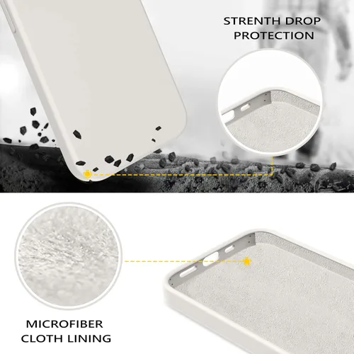 Miniatura 70 de GUAGUA Funda compatible con iPhone 17 Pro Max de 6.9 pulgadas, silicona líquida, goma de gel suave, delgada, forro de microfibra delgada