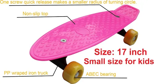 Miniatura 2 de Monopatín mini, monopatín mini cruiser para principiantes Rosado