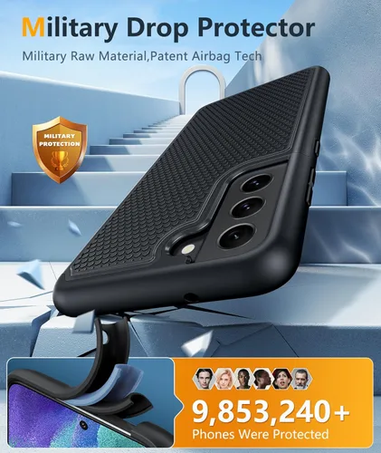 Miniatura 4 de Funda para Galaxy S21 FE 5G: Funda para teléfono S21 FE Samsung Cubierta protectora de doble capa de servicio pesado rugosa resistente a prueba