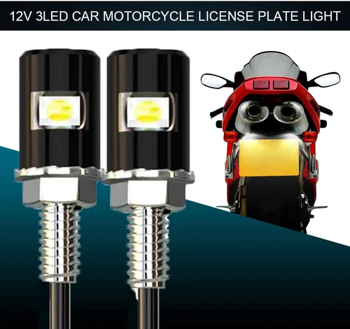 Miniatura 5 de 4 luces LED para matrícula de automóvil, lámpara LED de perno de tornillo, bombilla LED impermeable de 12 V para automóvil, motocicleta, camión, RV