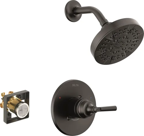 Miniatura 7 de Delta Saylor Serie 14 Kit de ajuste de válvula de una sola función, juego de mango cromado para sistema de grifo de ducha, cromado T14035
