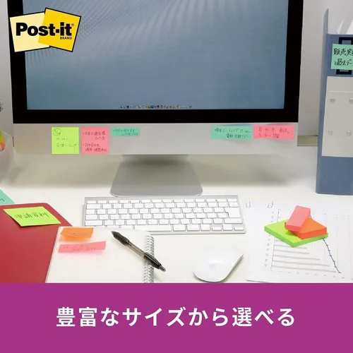 Miniatura 7 de Post-it 654-6SSAN-AM - Notas adhesivas, adhesivo fuerte, color neón, 3.0 x 3.0 pulgadas (2.953 x 2.953 in), 90 hojas x 6 paquetes