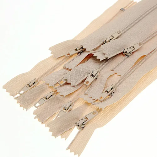 Miniatura 6 de #3 - Cremalleras de nailon beige con cierre de extremo cerrado a granel para manualidades de costura, bolsos, bolsos
