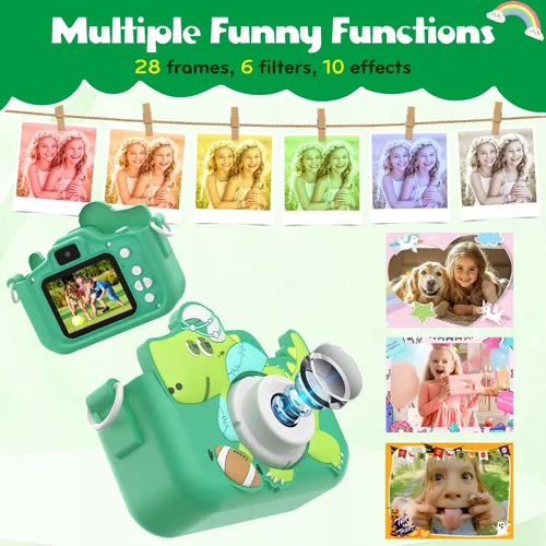 Miniatura 3 de Juguetes de cámara para niños, cámara digital para niños de 3 a 8 años, juguetes de dinosaurio de viaje, regalo de cumpleaños de Navidad para niños
