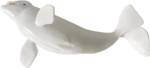 Miniatura 4 de Figura de ballena Beluga realista sólida, criatura marina del océano blanco, juguete educativo de aprendizaje para niños y niños pequeños 01 Beluga