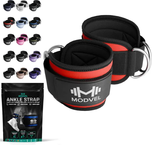 Miniatura 20 de Modvel Gym Ankle Strap for Cable Machines – Glute & Leg Kickback Ankle Straps for Gym Workouts – Adjustable, Padded Support for Strength Training