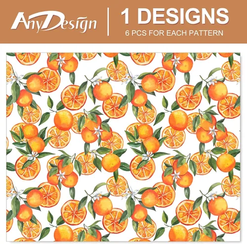 Miniatura 3 de Papel de regalo naranja, papel de regalo de frutas cítricas, papel de regalo plegado a granel, plano mandarina, para cumpleaños, baby shower