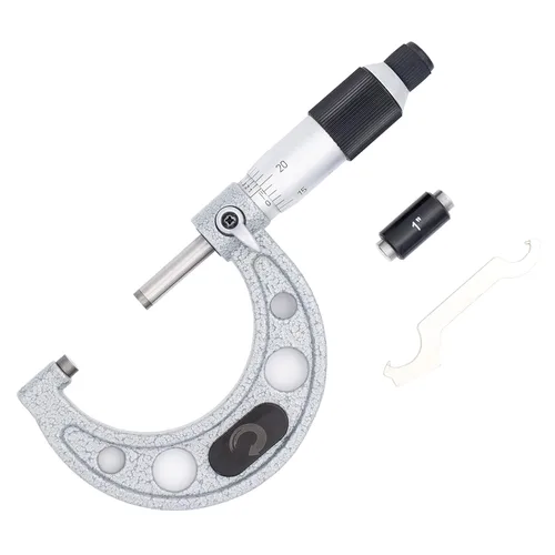 Miniatura 6 de Clockwise Tools MMTR-01 - Micrómetro exterior premium con punta de carburo 0-1 "Rango de medición 0.0001" Herramienta de maquinista de precisión