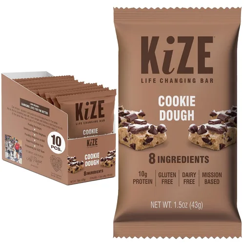 Miniatura 21 de KiZE Energy Bars - Barras energéticas de reemplazo de comidas con alto contenido de proteínas, a base de mantequilla de almendras, sin gluten, sin