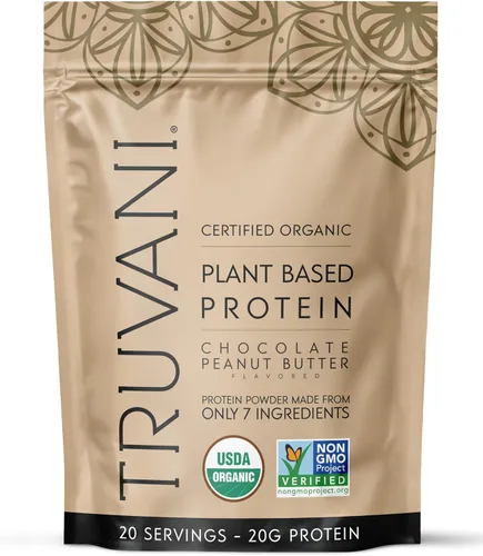 Miniatura 9 de Truvani Suplemento de proteína + verduras Espinaca, col rizada y brócoli 0.35 oz de proteína orgánica a base de plantas 20 porciones USDA