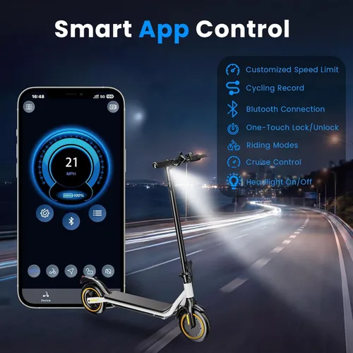 Miniatura 7 de Patinetes eléctricos – Scooter eléctrico para adultos, motor de 1200 W/1000 W/500 W, velocidad máxima de 28/25/21/18 MPH, neumáticos de 10
