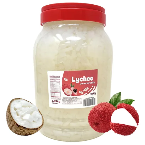 Miniatura 5 de Fusion Select Gelatina de Lichi Gelatina de Coco con Sabor a Fruta para Té de Burbujas, Yogur, Helado, Bebidas, Té de Frutas y Snow Fluff