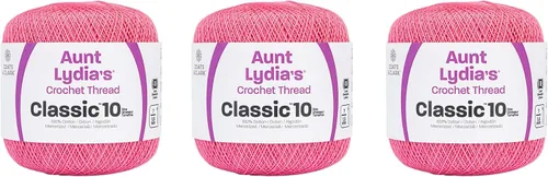 Miniatura 23 de Aunt Lydia Classic Crochet - Paquete de 3 unidades de 350y/1,049.9 ft - Blanco Antiguo